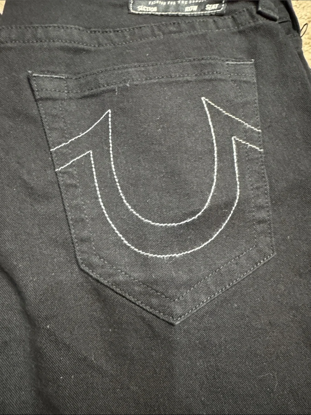 True Religion Men’s Black Slim Straight Jeans